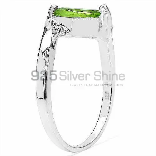 Peridot Gemstone Sterling Silver Anniversary Rings For Women 925SR3175_1