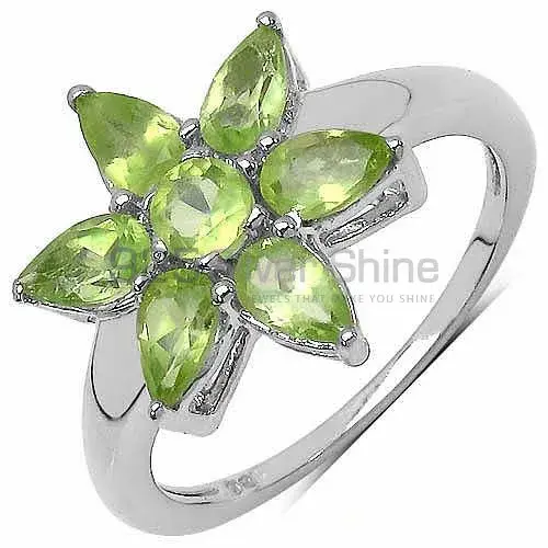 925 Sterling Silver Rings In Semi Precious Peridot Gemstone 925SR3348