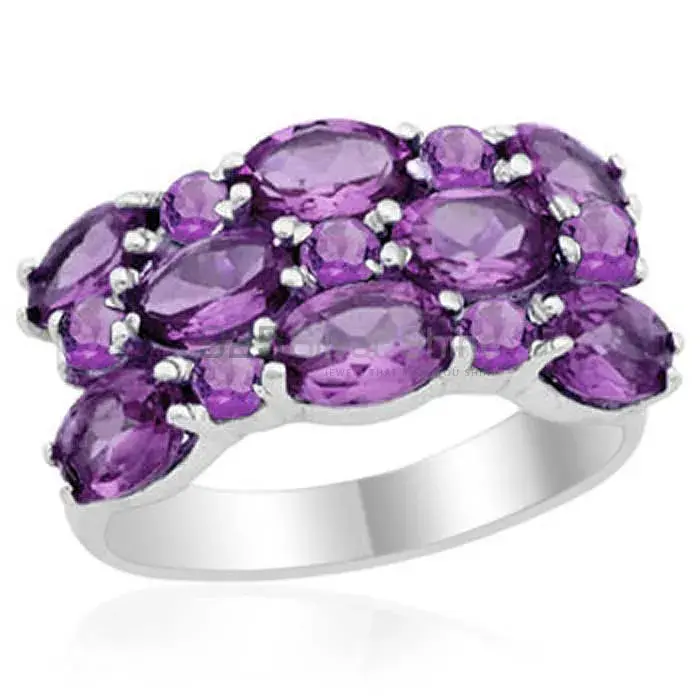 925 Sterling Silver Rings Manufacturer In Genuine Amethyst Gemstone 925SR1787