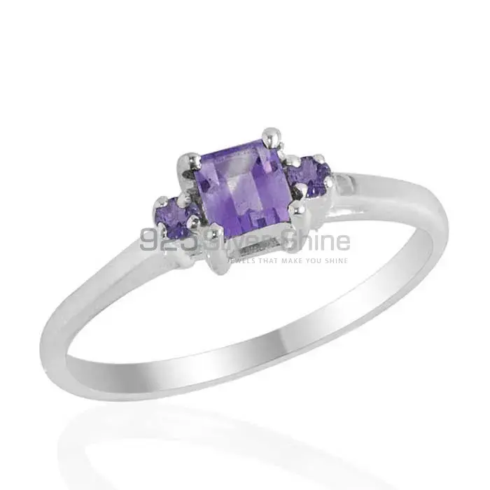 925 Sterling Silver Rings Manufacturer In Genuine Amethyst Gemstone 925SR2091