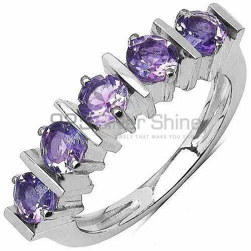 925 Sterling Silver Rings Manufacturer In Genuine Amethyst Gemstone 925SR3048