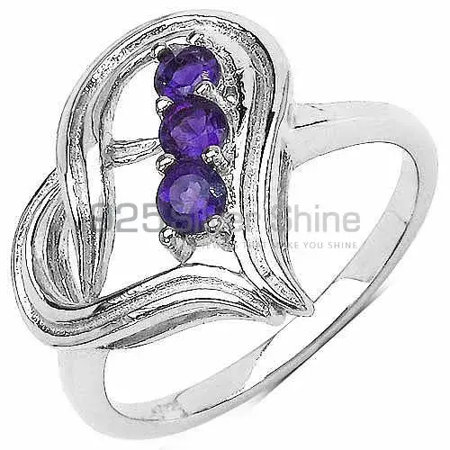 925 Sterling Silver Rings In Genuine Amethyst Gemstone 925SR3221_0