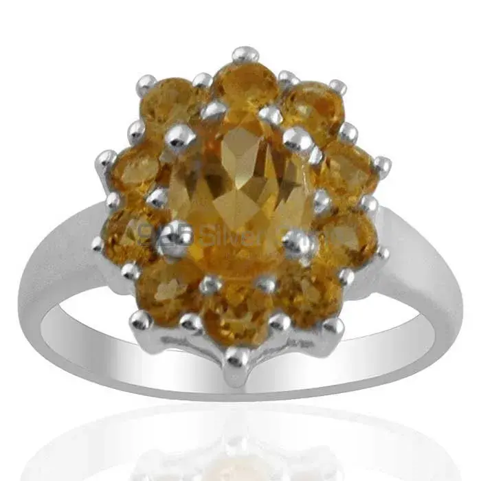 925 Sterling Silver Rings Manufacturer In Genuine Citrine Gemstone 925SR1392