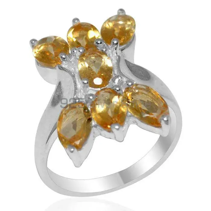 925 Sterling Silver Rings Manufacturer In Genuine Citrine Gemstone 925SR2012