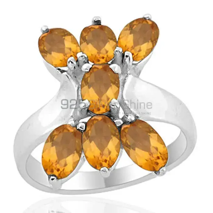 925 Sterling Silver Rings Manufacturer In Genuine Citrine Gemstone 925SR2012_0