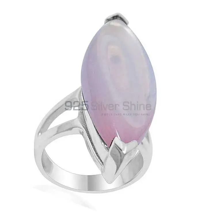 925 Sterling Silver Rings In Genuine Rose Quartz Gemstone 925SR1933_1