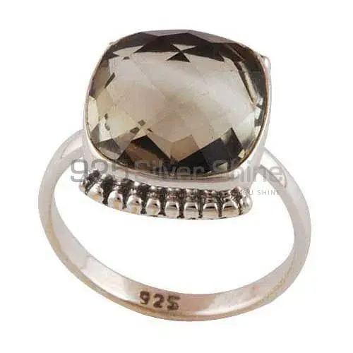 925 Sterling Silver Rings In Genuine Smoky Quartz Gemstone 925SR4046_0