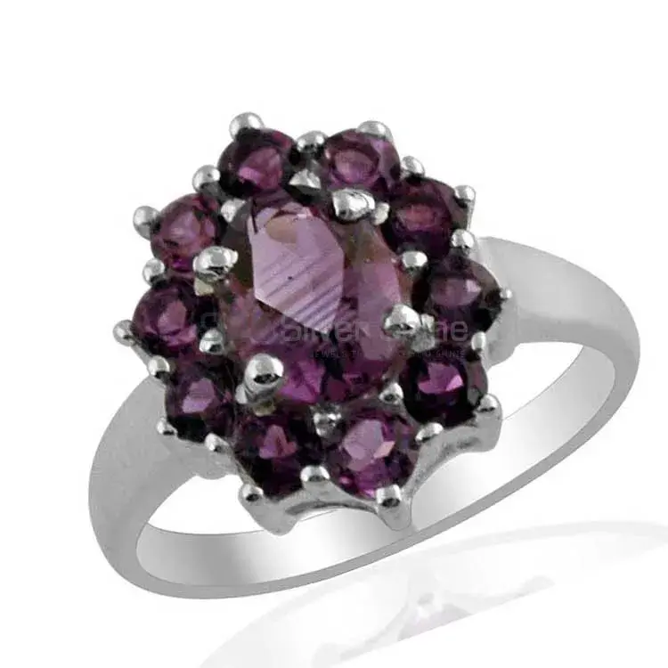 925 Sterling Silver Rings In Natural Amethyst Gemstone 925SR1390_0
