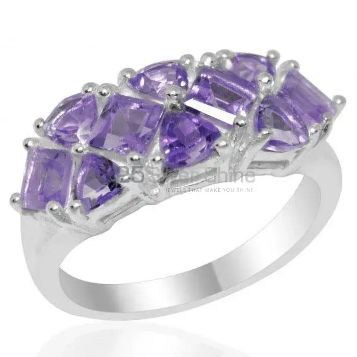 925 Sterling Silver Rings In Natural Amethyst Gemstone 925SR1852_0