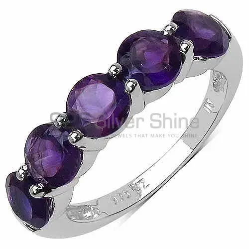 925 Sterling Silver Rings In Natural Amethyst Gemstone 925SR3298_0