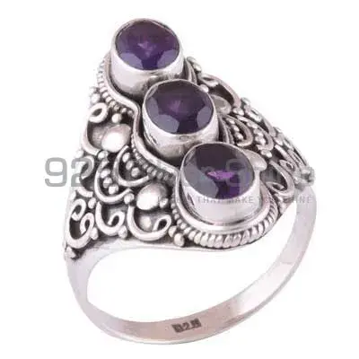 925 Sterling Silver Rings Manufacturer In Natural Amethyst Gemstone 925SR3886