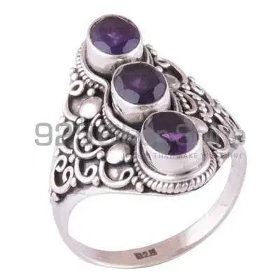 925 Sterling Silver Rings In Natural Amethyst Gemstone 925SR3886_0