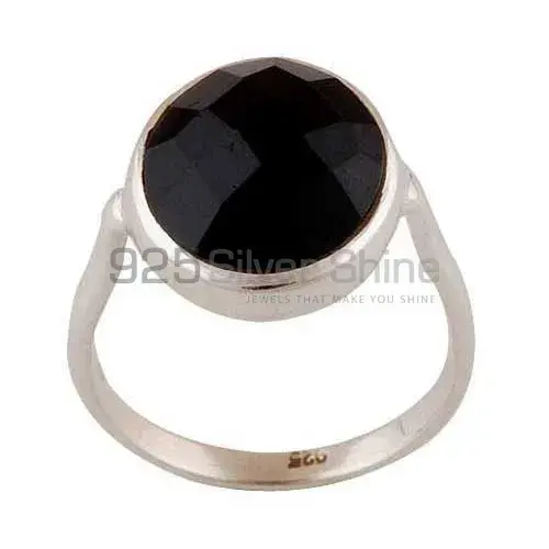 925 Sterling Silver Rings In Natural Black Onyx Gemstone 925SR4044