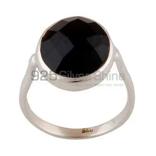 925 Sterling Silver Rings In Natural Black Onyx Gemstone 925SR4044_0
