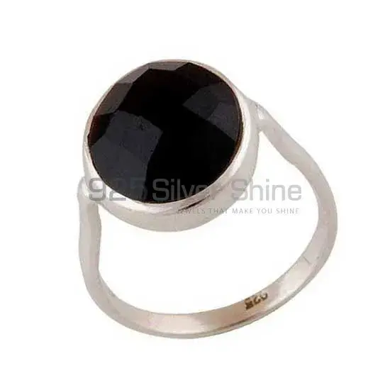 925 Sterling Silver Rings In Natural Black Onyx Gemstone 925SR4044_0