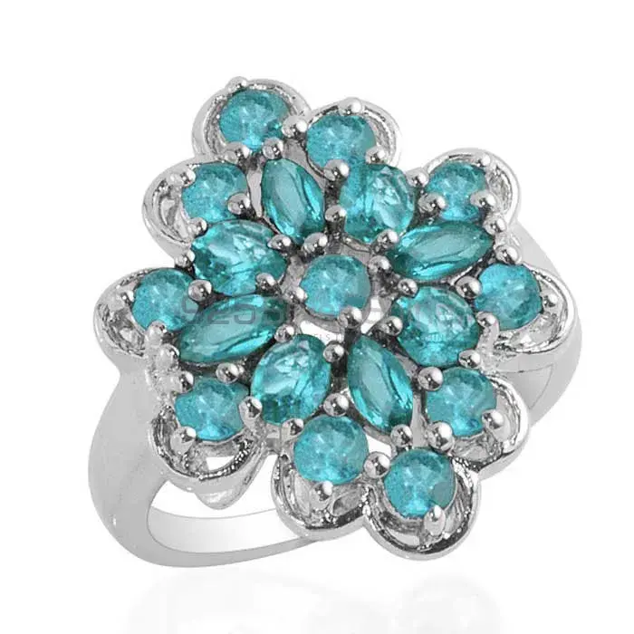 925 Sterling Silver Rings In Natural Blue Topaz Gemstone 925SR1706
