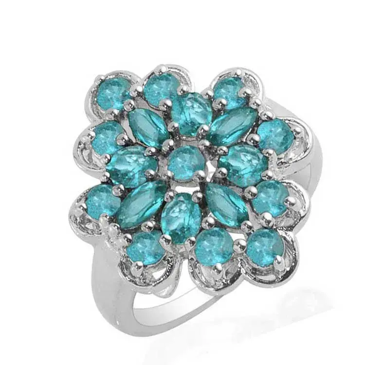 925 Sterling Silver Rings In Natural Blue Topaz Gemstone 925SR1706_0