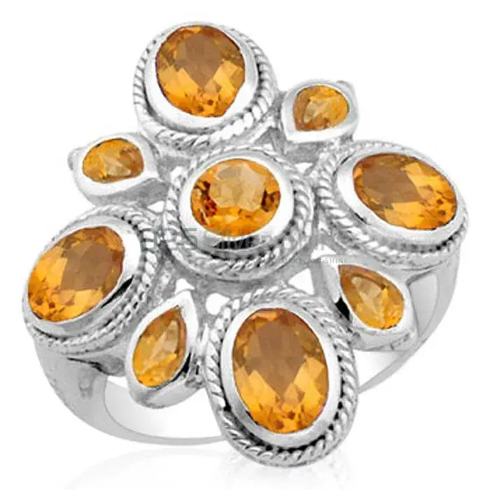 925 Sterling Silver Rings Manufacturer In Natural Citrine Gemstone 925SR1785