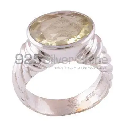 Citrine Cut Stone Sterling Silver Anniversary Rings 925SR3456