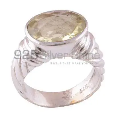 Citrine Cut Stone Sterling Silver Anniversary Rings 925SR3456_0