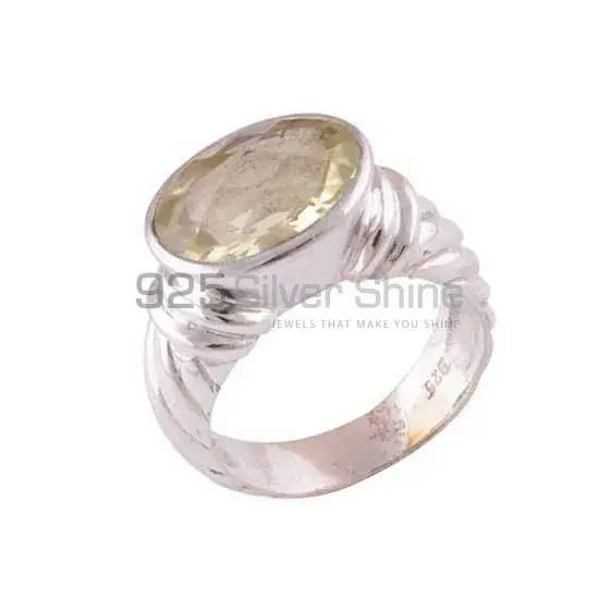 Citrine Cut Stone Sterling Silver Anniversary Rings 925SR3456_0