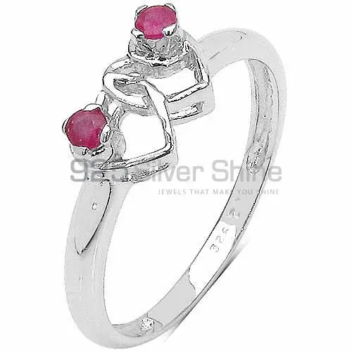 925 Sterling Silver Rings In Natural Dyed Ruby Gemstone 925SR3125_0