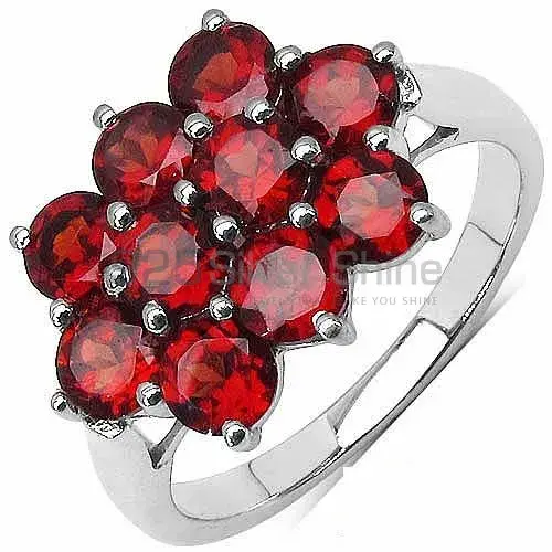 925 Sterling Silver Rings In Natural Garnet Gemstone 925SR3046