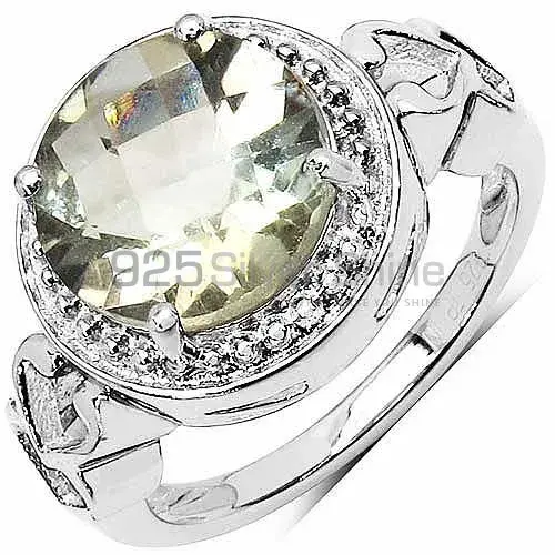 Green Amethyst Sterling Silver Rings 925SR3377_0