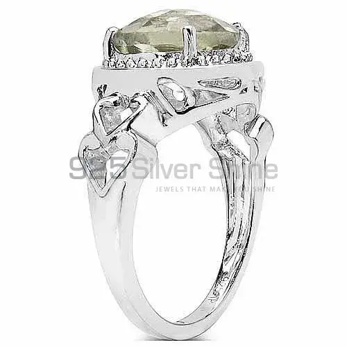 Green Amethyst Sterling Silver Rings 925SR3377_1