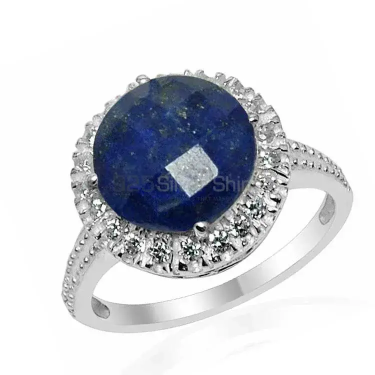 925 Sterling Silver Rings In Natural Lapis Gemstone 925SR1548_1