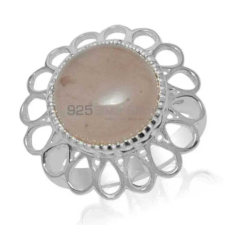 925 Sterling Silver Rings Manufacturer In Natural Rose Quartz Gemstone 925SR1469_0