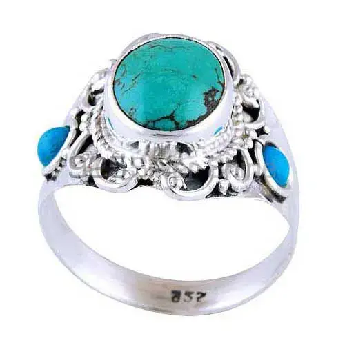 925 Sterling Silver Rings In Natural Turquoise Gemstone 925SR2967_0