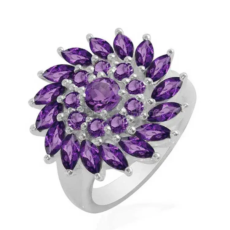 925 Sterling Silver Rings Manufacturer In Semi Precious Amethyst Gemstone 925SR1707_0