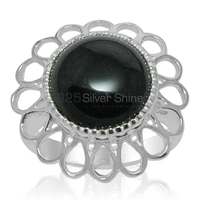 925 Sterling Silver Rings Manufacturer In Semi Precious Black Onyx Gemstone 925SR1470