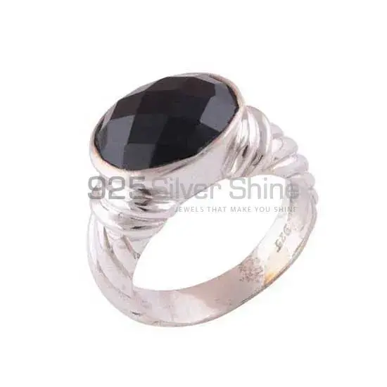 925 Sterling Silver Rings In Semi Precious Black Onyx Gemstone 925SR3457_0