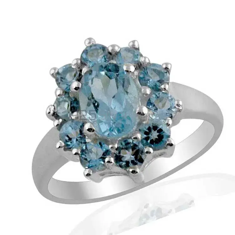 925 Sterling Silver Rings Manufacturer In Semi Precious Blue Topaz Gemstone 925SR1391_0