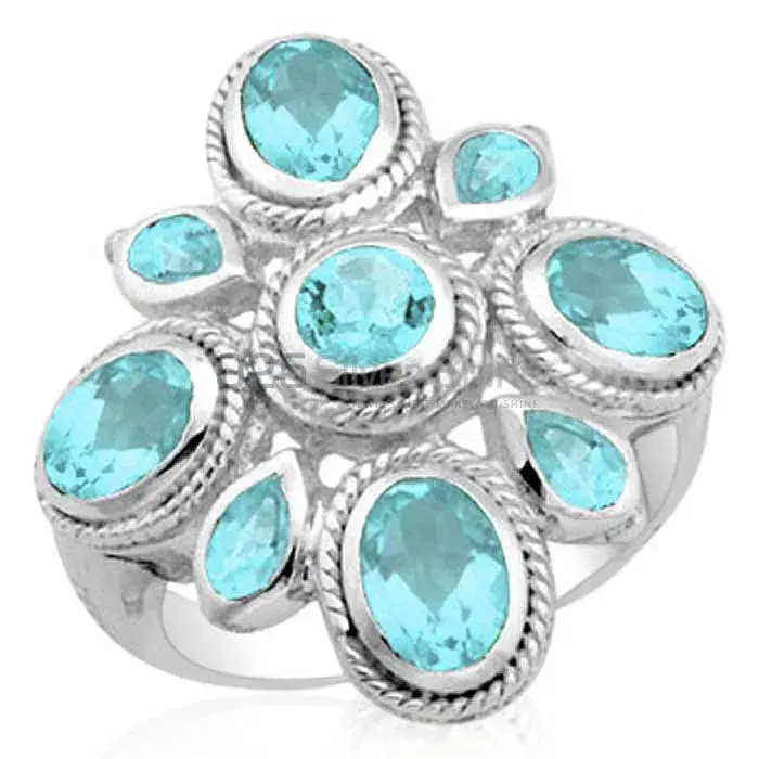 925 Sterling Silver Rings Manufacturer In Semi Precious Blue Topaz Gemstone 925SR1786