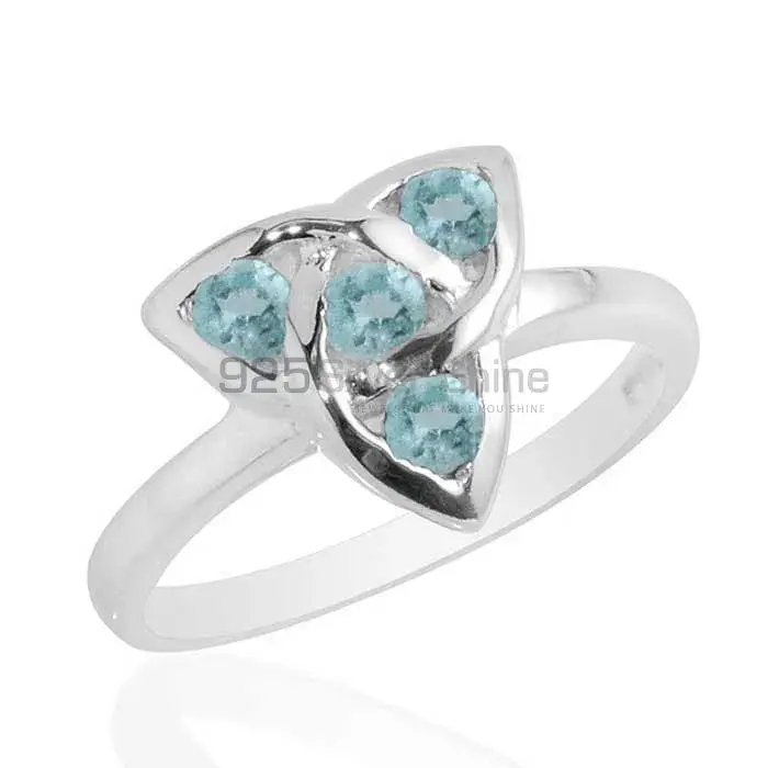 925 Sterling Silver Rings Manufacturer In Semi Precious Blue Topaz Gemstone 925SR2090