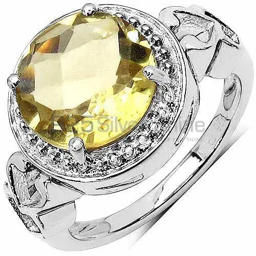 925 Sterling Silver Rings Manufacturer In Semi Precious Lemon Topaz Gemstone 925SR3378