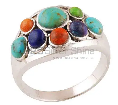 925 Sterling Silver Rings In Semi Precious Multi Gemstone 925SR2889_0
