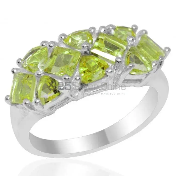 925 Sterling Silver Rings Manufacturer In Semi Precious Peridot Gemstone 925SR1853