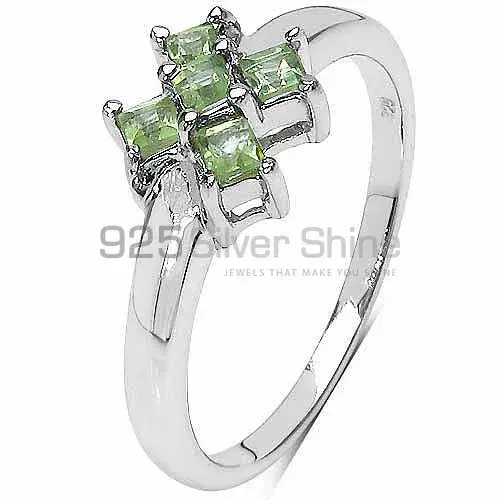 925 Sterling Silver Rings In Semi Precious Peridot Gemstone 925SR3126_1