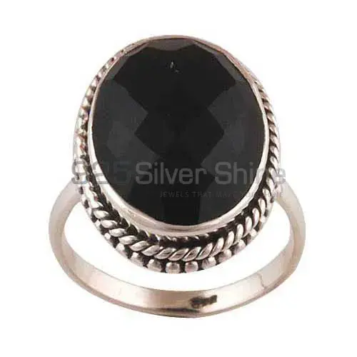925 Sterling Silver Rings In Genuine Black Onyx Gemstone 925SR4040_0