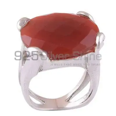 925 Sterling Silver Rings Suppliers In Genuine Carnelian Gemstone 925SR3452