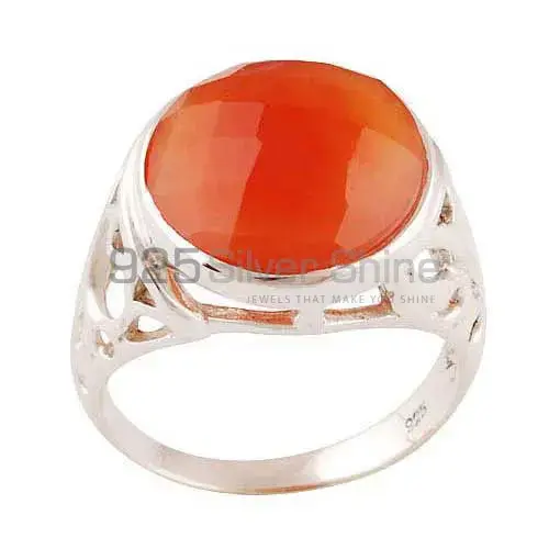 925 Sterling Silver Rings Suppliers In Genuine Chalcedony Gemstone 925SR3883