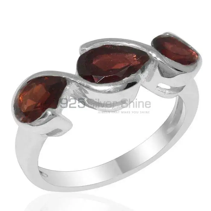 925 Sterling Silver Rings Suppliers In Genuine Garnet Gemstone 925SR2006