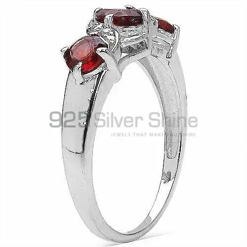 925 Sterling Silver Rings In Genuine Garnet Gemstone 925SR3215_0