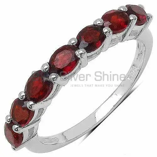 925 Sterling Silver Rings Suppliers In Genuine Garnet Gemstone 925SR3373