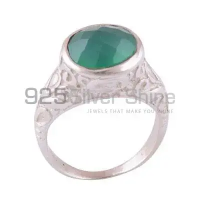925 Sterling Silver Rings In Genuine Green Onyx Gemstone 925SR3961_0