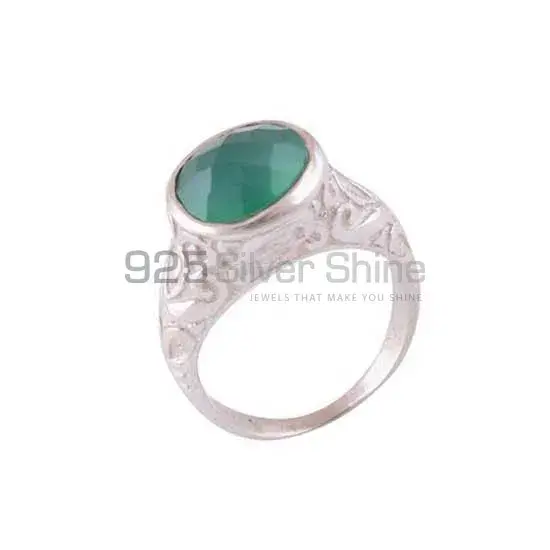 925 Sterling Silver Rings Suppliers In Genuine Green Onyx Gemstone 925SR3961_0